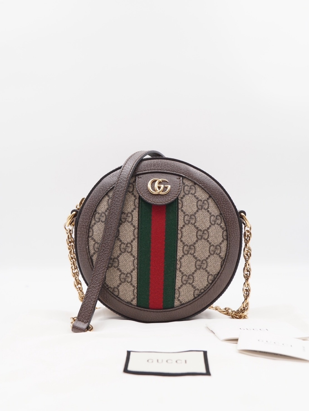 CG52 💗 Gucci Ophidia Mini Round Shoulder Crossbody Bag